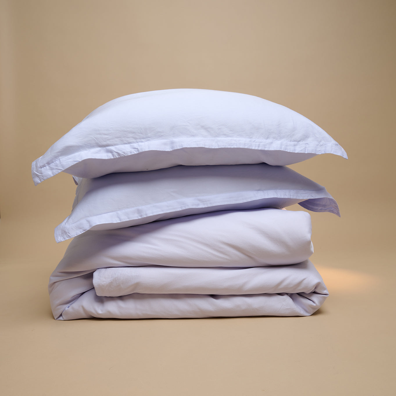 COCO & CICI - TENCEL TWILL DEKBEDOVERTREK LAVENDEL BLAUW + 2 KUSSENSLOPEN 60X70