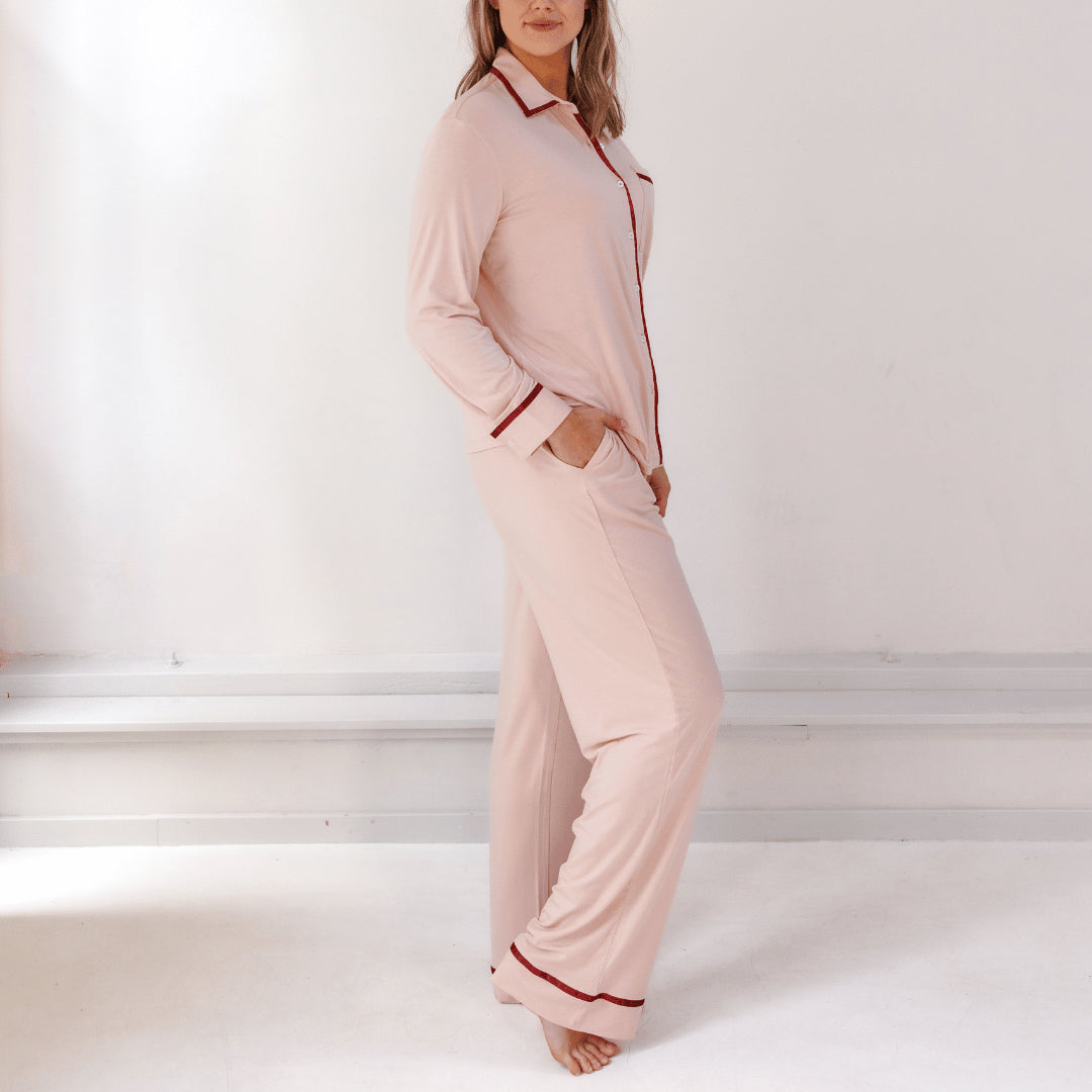 COCO & CICI TENCEL PYJAMA BROEK DAMES POWDER PEACH MAAT XL