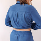 COCO & CICI TENCEL PYJAMA BROEK DAMES DONKERBLAUW MAAT L