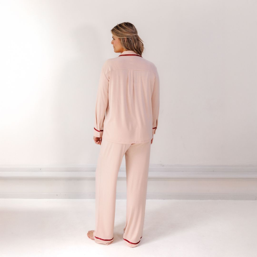 COCO & CICI TENCEL PYJAMA SET DAMES POWDER PEACH - MAAT XL