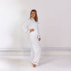 COCO & CICI TENCEL PYJAMA SET DAMES OFF WHITE - MAAT L