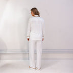 COCO & CICI TENCEL PYJAMA SET DAMES OFF WHITE - MAAT L
