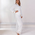 COCO & CICI TENCEL PYJAMA SHIRT DAMES OFF WHITE MAAT M