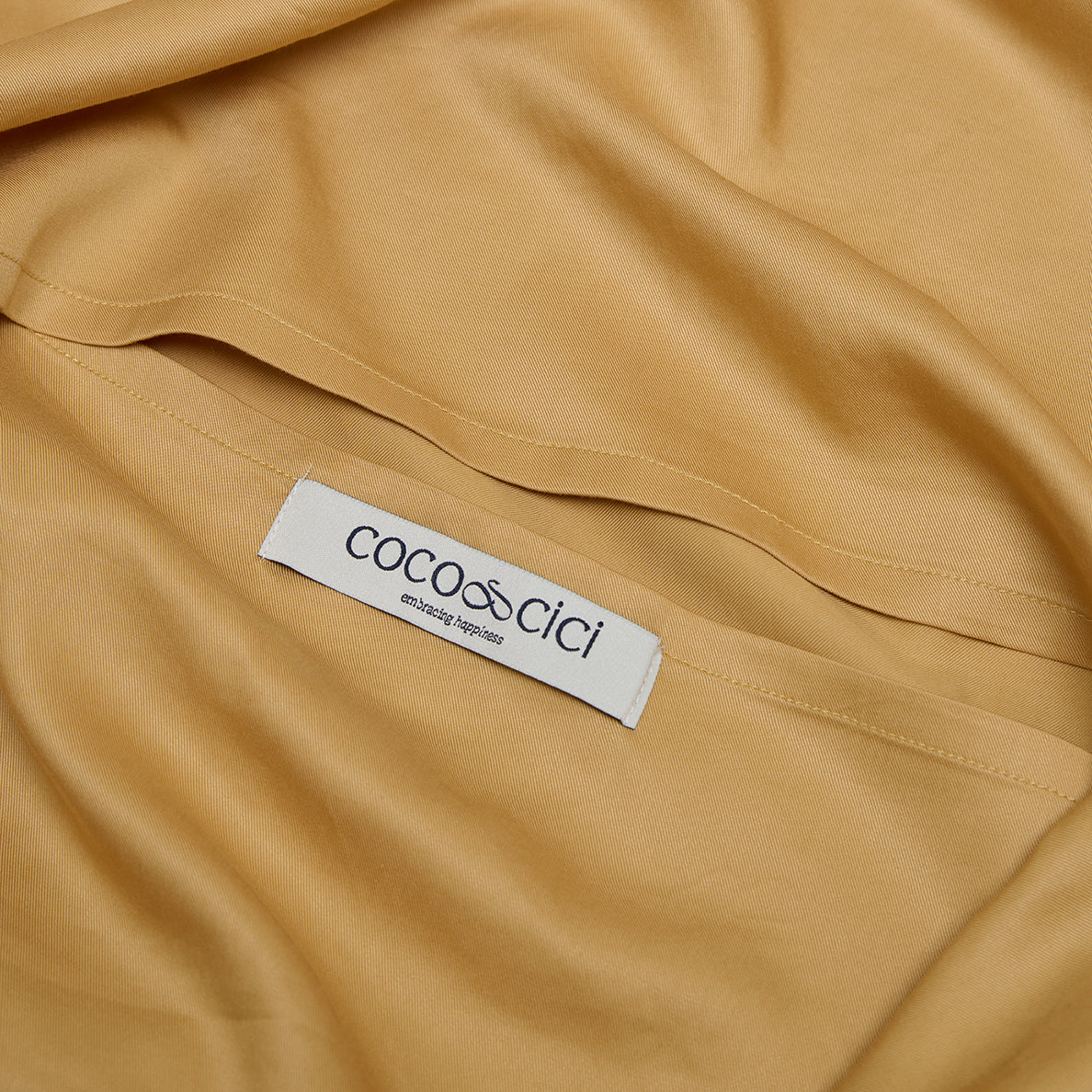 COCO & CICI - TENCEL TWILL KUSSENSLOOP OKERGEEL - 50X60