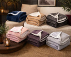 Ceruzo Sherpa Fleece Deken - 150X200 Cm - Blauw