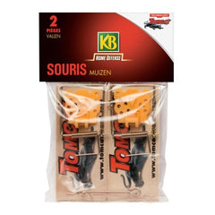 KLASSIEKE HOUTEN MUIZENVAL 2 STUKS