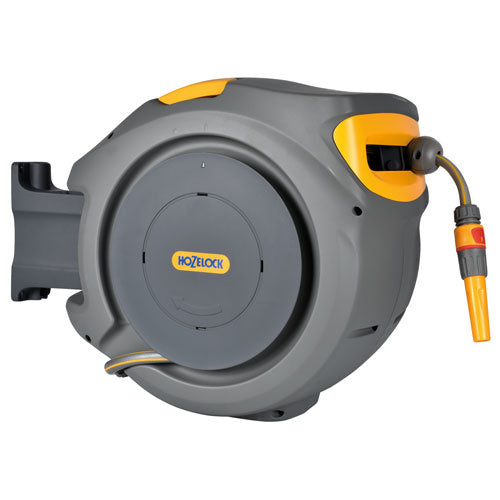 AUTO REEL WANDSLANGBOX + 20 M SLANG, KOPPELINGEN EN TUINSPUIT