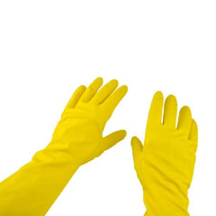 RUBBER HUISHOUDHANDSCHOENEN GEEL MAAT 8 / M