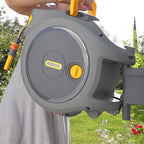 AUTO REEL WANDSLANGBOX + 20 M SLANG, KOPPELINGEN EN TUINSPUIT