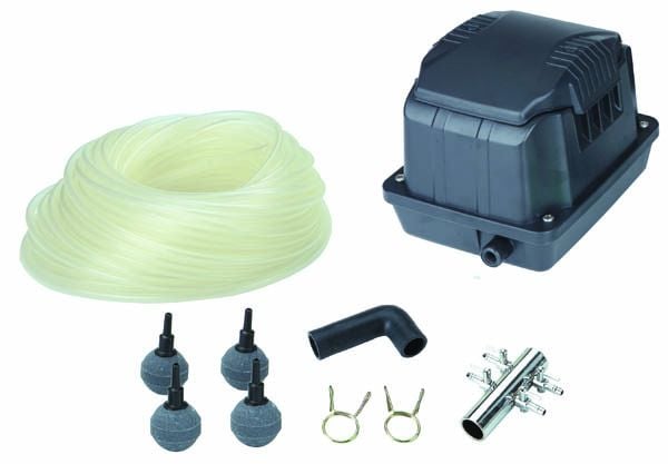 AK²-20 NG LUCHTPOMP 1200 L/U SET (AANSLUITSET, 4 X LUCHTSTEEN 30 MM, 25 MTR LUCHTSLANG)