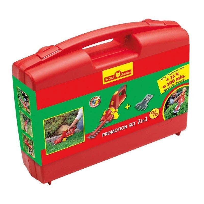 LI-ION POWER 80 SET ACCU GRAS- EN BUXUSSCHAAR + GRATIS HANDSCHOENEN MAAT M