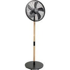  DFS45WB DESIGN STATIEFVENTILATOR 45 CM ZWART / HOUTKLEUR 50 WATT