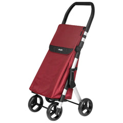 Duett Muuvi Up Boodschappentrolley - Tasinhoud 46L - 4 Wielen - Opvouwbaar - Rood
