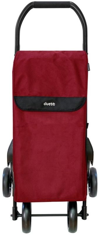 Duett Muuvi Up Boodschappentrolley - Tasinhoud 46L - 4 Wielen - Opvouwbaar - Rood