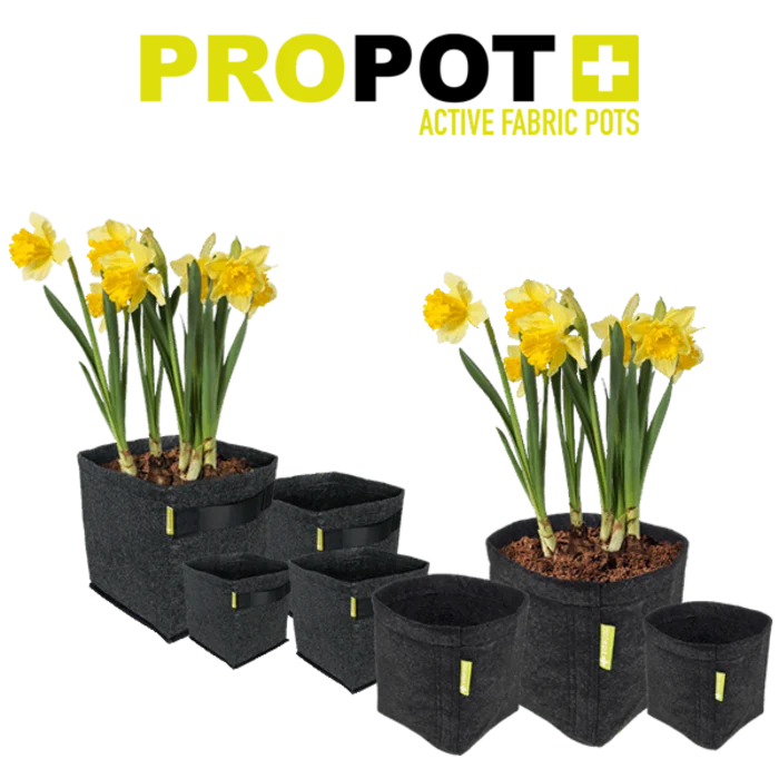 GARDEN HIGHPRO PROPOT ACTIVE VIERKANTE STOFFEN KWEEKPOT 30 LITER – 30 X 30 X 33 CM – MET HANDGREPEN