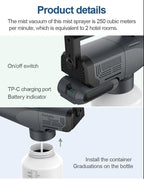 Oplaadbare Elektrostatische mist spuit ULV Draadloze Fogger Machine Batterij Aangedreven HVLP Elektrische Spuitpistool