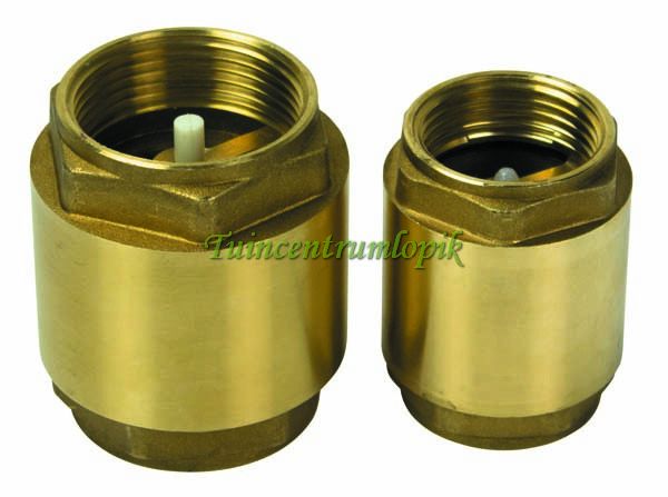 MESSING TERUGSLAGKLEP 3/4" 2X BINNENDRAAD