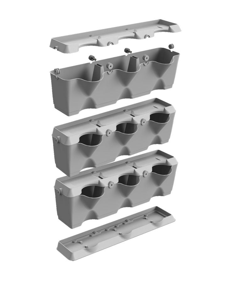 VERTICAL 3 MODULE STARTER SET - KLEUR WIT
