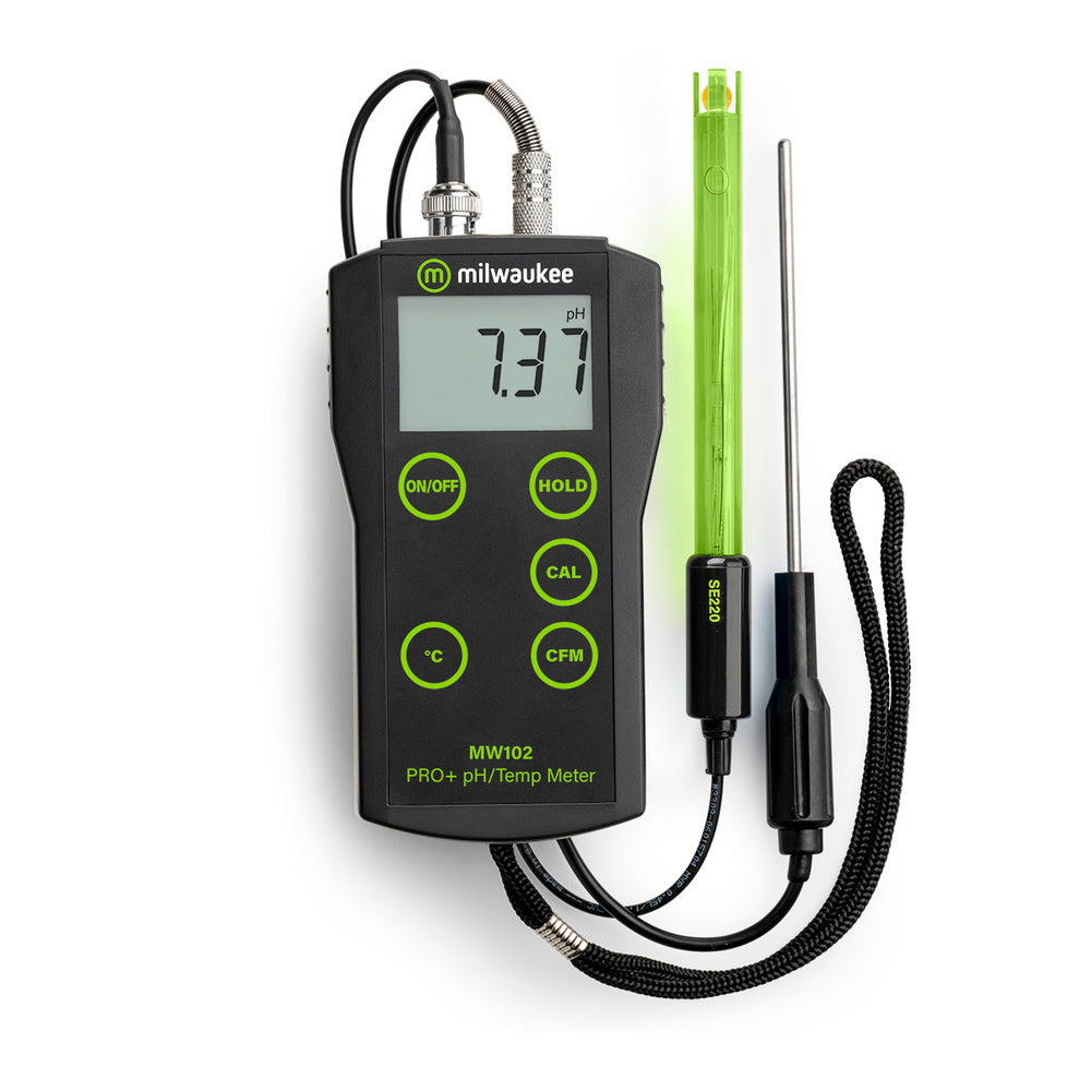  MW102-F DRAAGBARE VOEDSEL PH + TEMP METER KIT