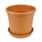 PERSEO TERRACOTTA Ø30X30CM RONDE POT 18,5L + SCHOTEL