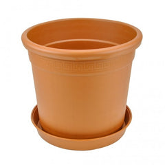  PERSEO TERRACOTTA Ø30X30CM RONDE POT 18,5L + SCHOTEL