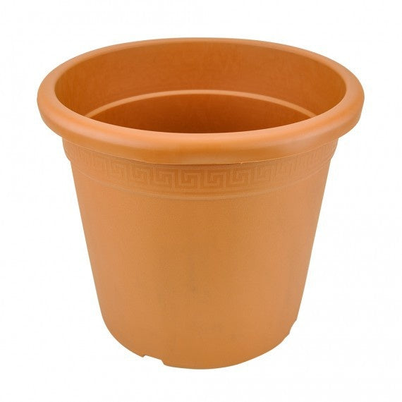 PERSEO TERRACOTTA Ø33X33CM RONDE POT 25L + SCHOTEL