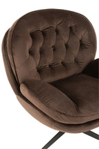 Relax Sofa+ voetenbank metaal/textiel donkerbruin