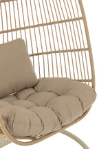 J-LINE HANGSTOEL EGGA STAAL/TOUW BEIGE