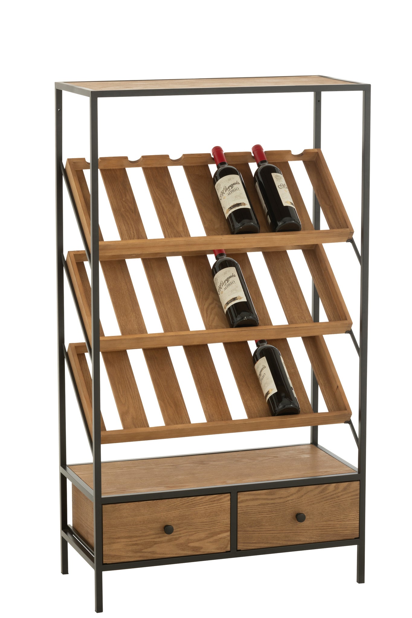 Bar Kast Wijnfineer Natuur/Zwart Medium