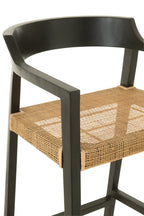 J-LINE BARKRUK EMMA TEAK ZWART/BRUIN
