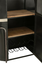 Bar Kast Kabel Auto Ijzer/Mangohout Zwart/Wit