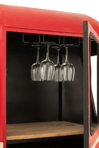 Bar Kast Kabel Auto IJzer/Mangohout Rood/Wit
