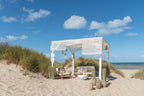 2-zitsbank bamboe+textiel naturel/wit