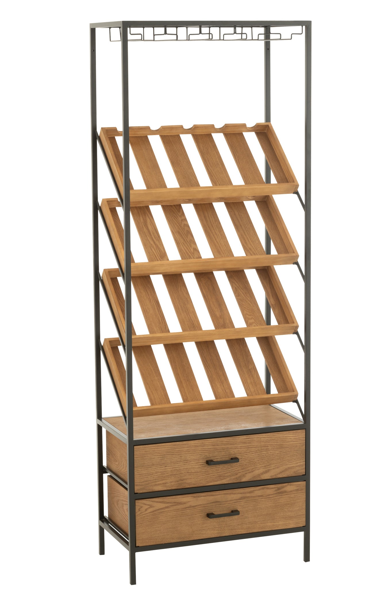 Bar Kast Wijnfineer Natuur/Zwart Groot