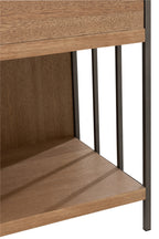 J-LINE KAST MET VERSCHILLENDE COMPARTIMENTEN HOUT/METAAL NATURAL