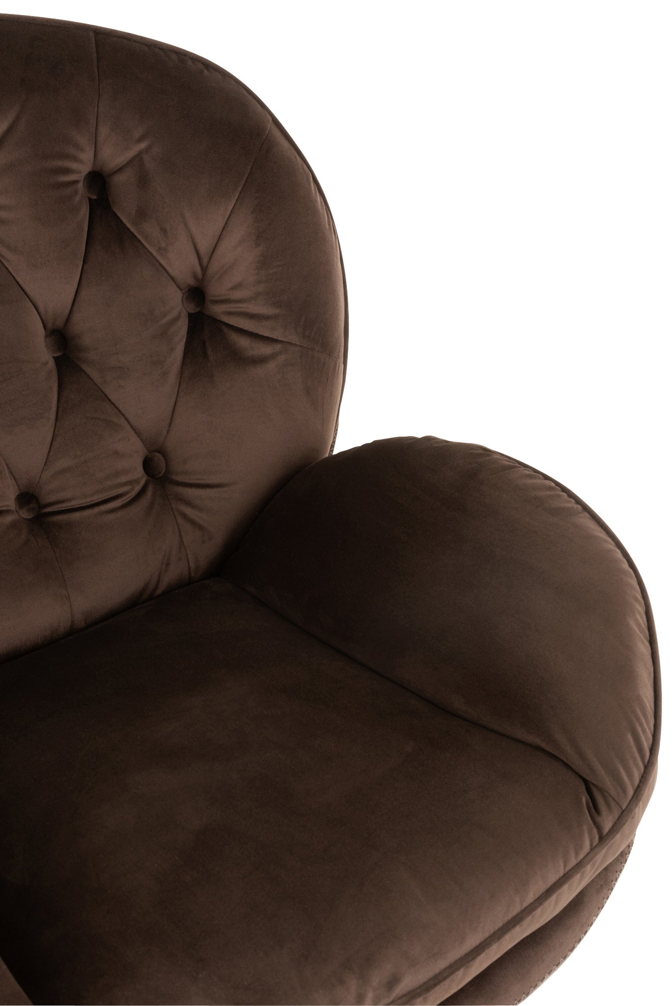Relax Sofa+ voetenbank metaal/textiel donkerbruin