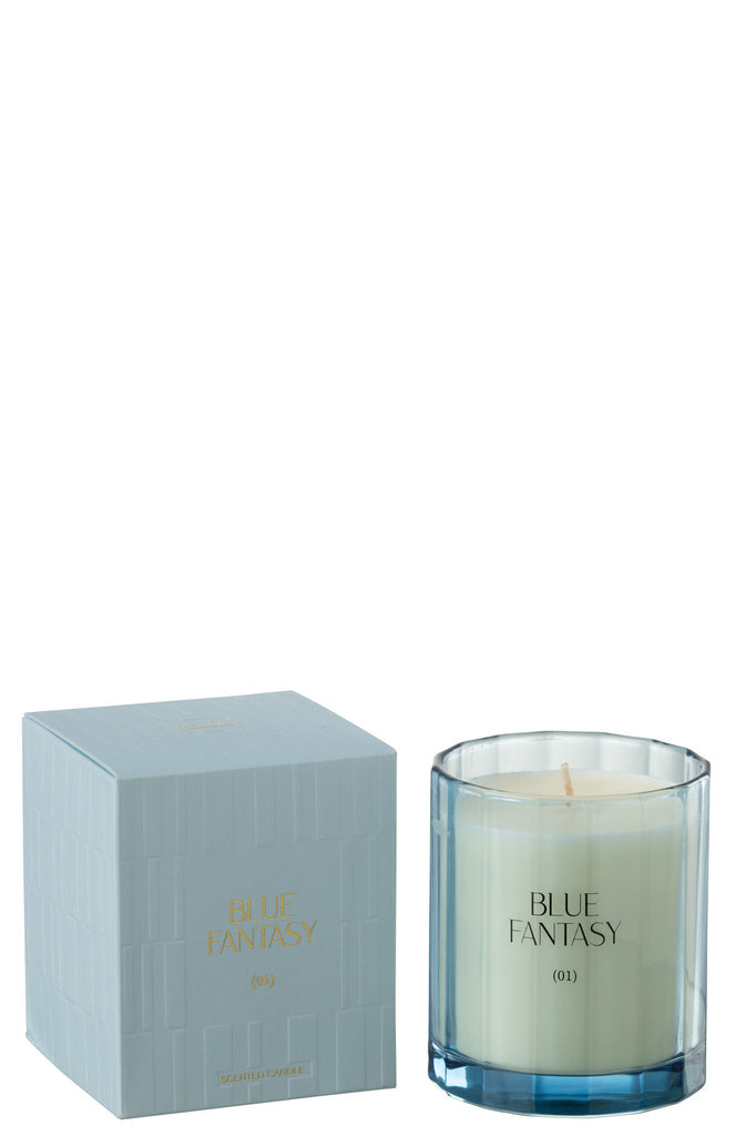J-Line Geurkaars Blue Fantasy Glas - 30H