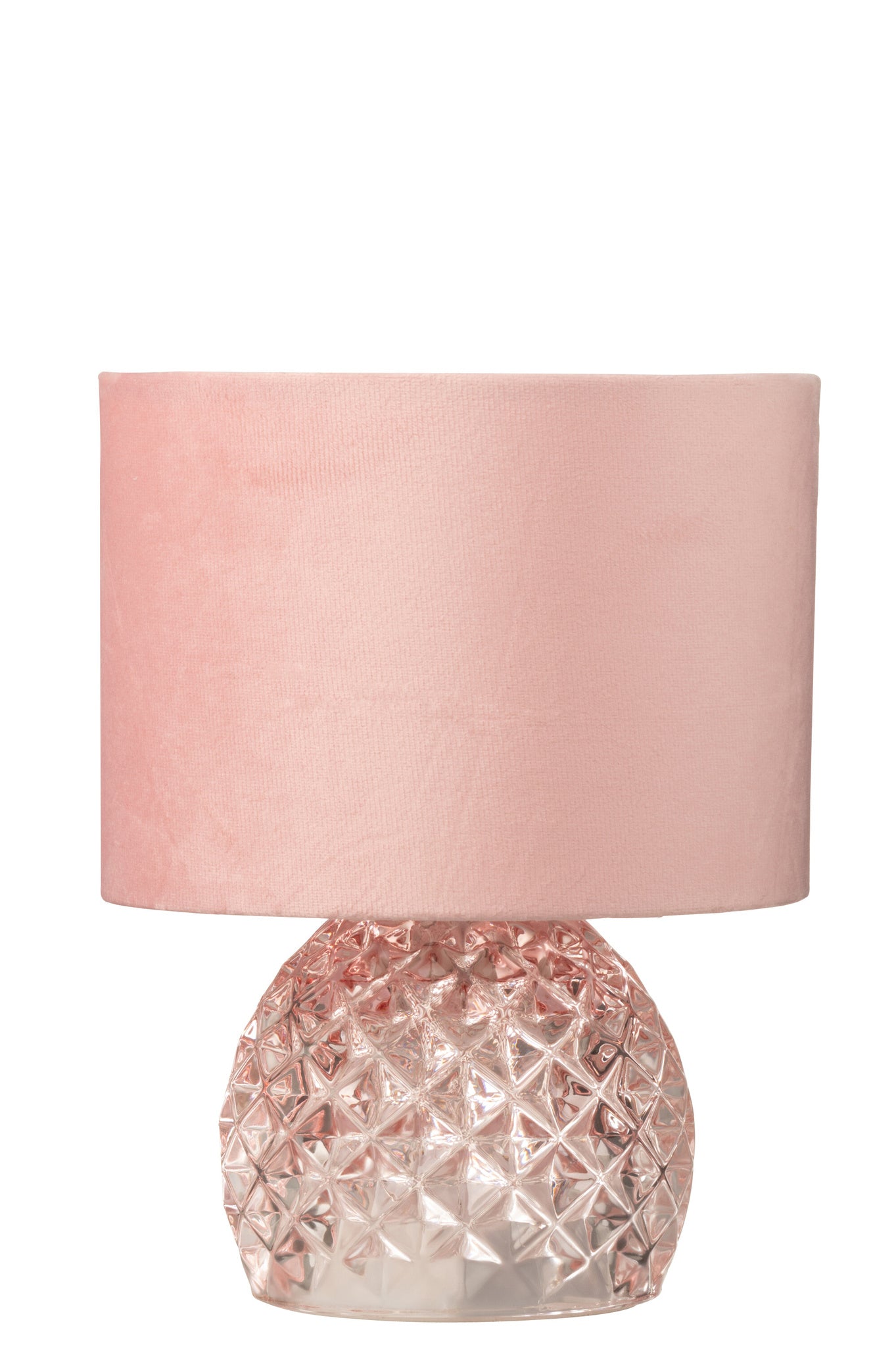 Roze glazen LED-tafellamp