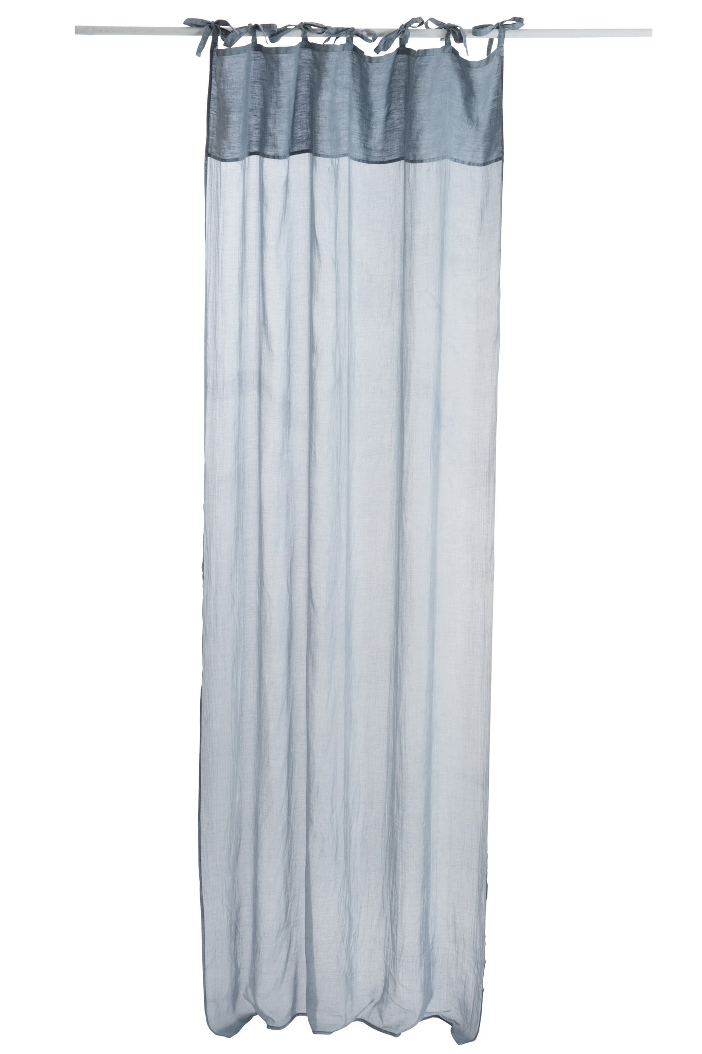 Gordijn Katoen Voile+Linnen Blauw Grijs
