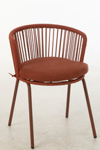 Stoel Toa staal/touw rood