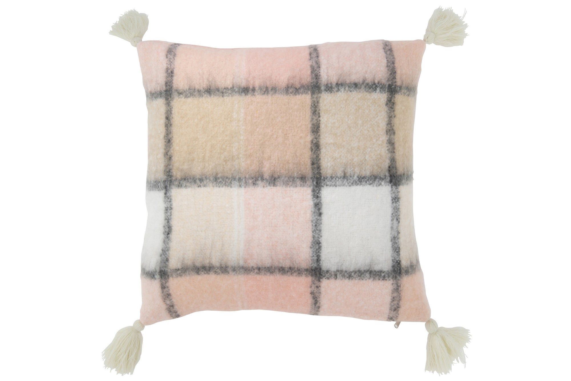 Kussen Tegels Polyester Beige/Roze