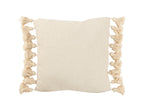 Kussen Kwast Katoen Beige Vierkant