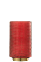 J-Line Hurricane Checkered Glass Red/Gold Large