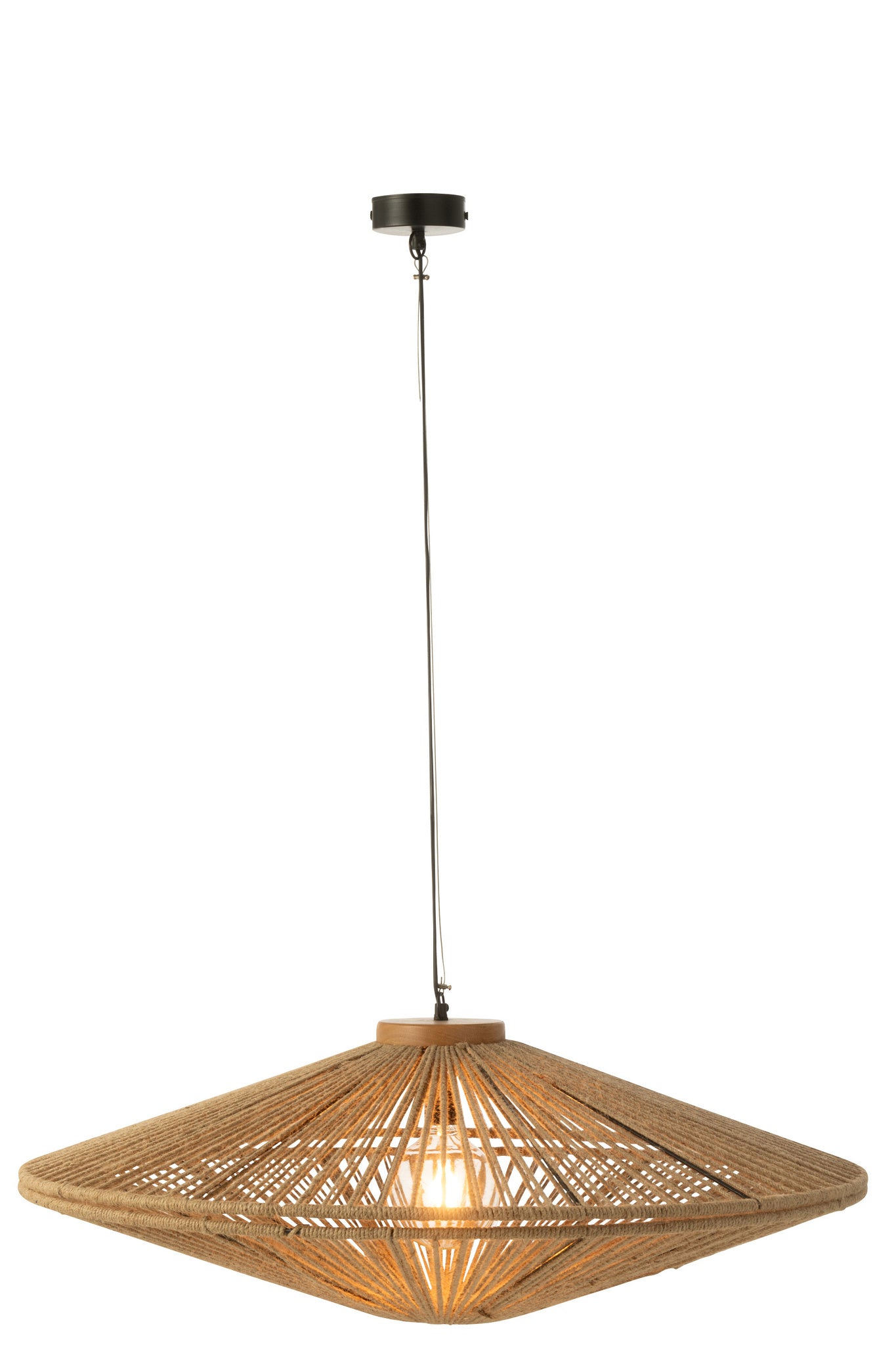 Hanglamp Ovni IJzer/Jute Naturel Groot