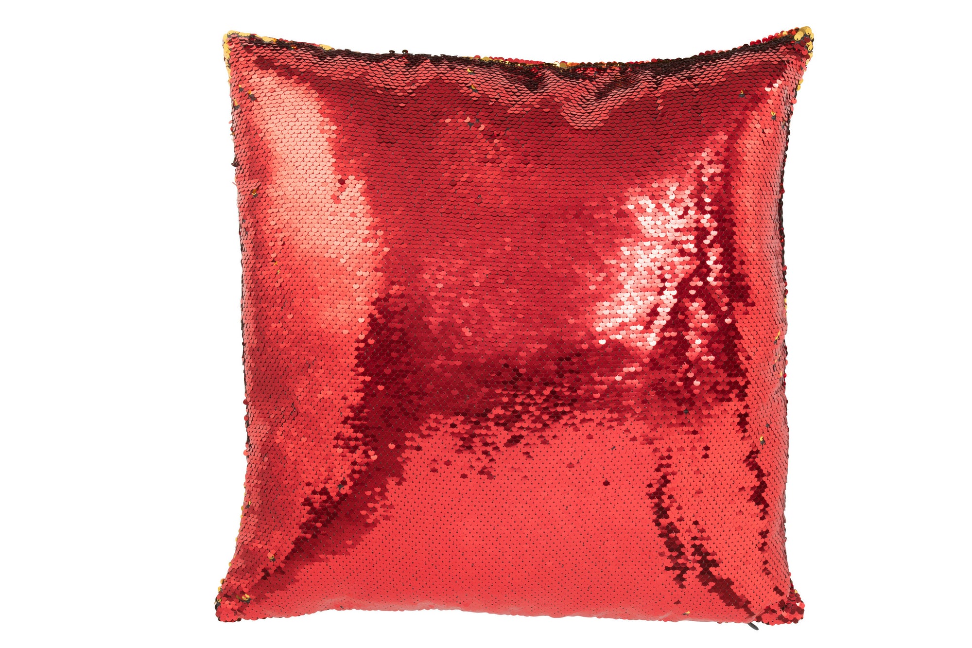 Kussen Omkeerbare Pailletten Rood/Goud
