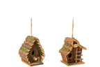 Vogelhuisje Ladder Vurenhout Natuurlijk Klein Assortiment Van 2