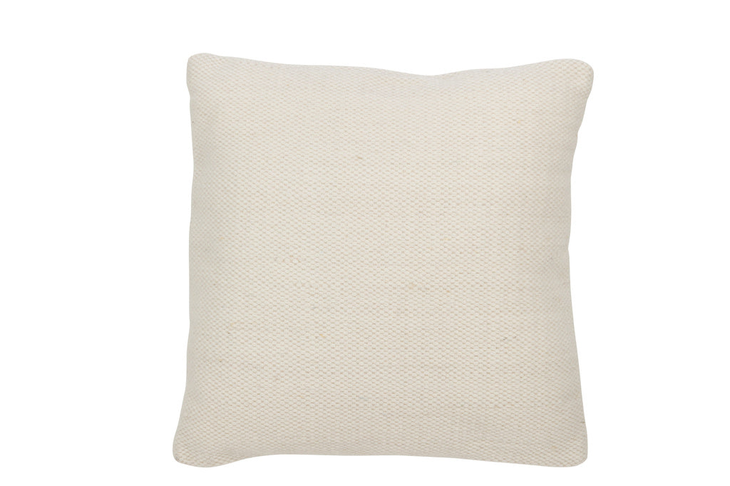 J-LINE KUSSEN GEWEVEN WOL – CRÈME – SMALL – 45 CM