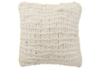 Kussen Gebreid Polyester Groen/Wit