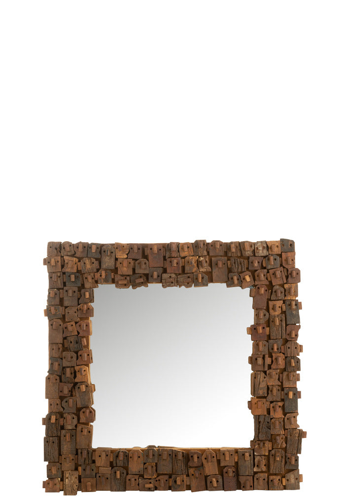J-LINE SPIEGEL SYMA GERECYCLED HOUT/GLAS – NATUUR KLEIN