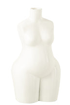 J-LINE VAAS LADY BODY POLYRESIN SHINY WHITE LARGE